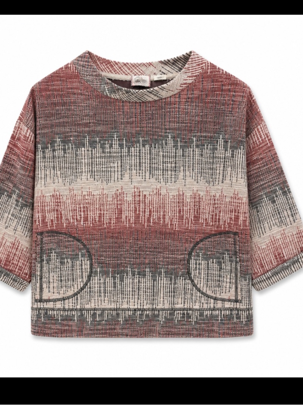 Postmark textured boxy cross hatch sweater